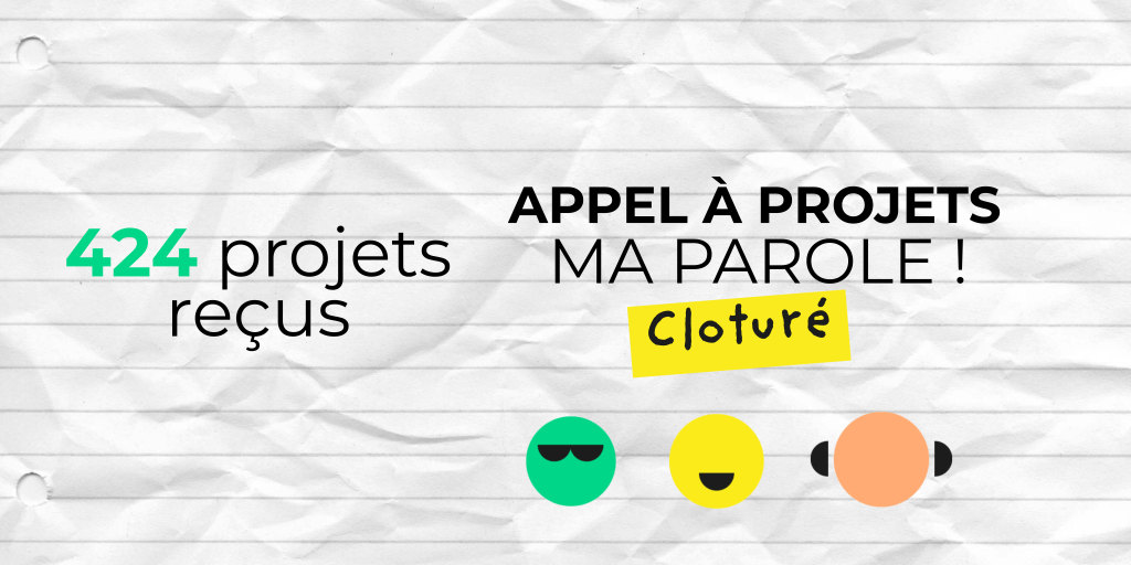 cLOture de l&rsquo;appel à projets : 424 projets&nbsp;recus